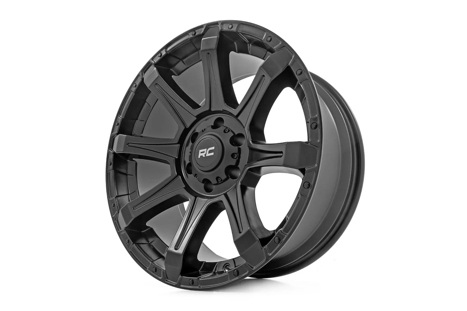 Rough Country 81 Series Wheel Semi Gloss Black 20x10 8x6.5 -19mm 81201810